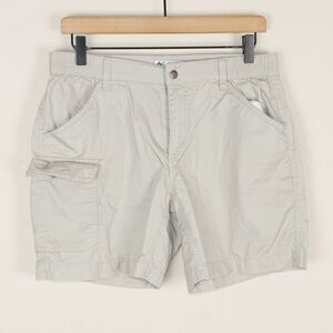 Columbia Elkhorn Remix Brown Cotton Cargo Shorts Womens Sz S